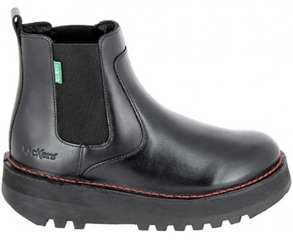 Ботинки кожаные женские / Черный / 35