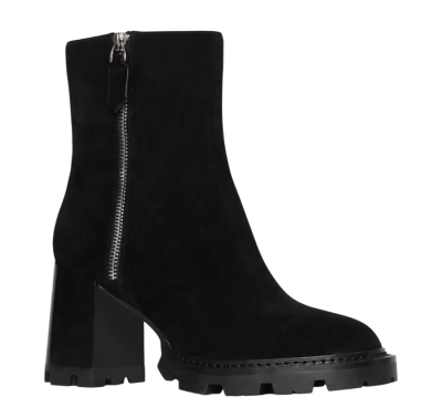 Ботильоны из замши женские / Черный / 40
