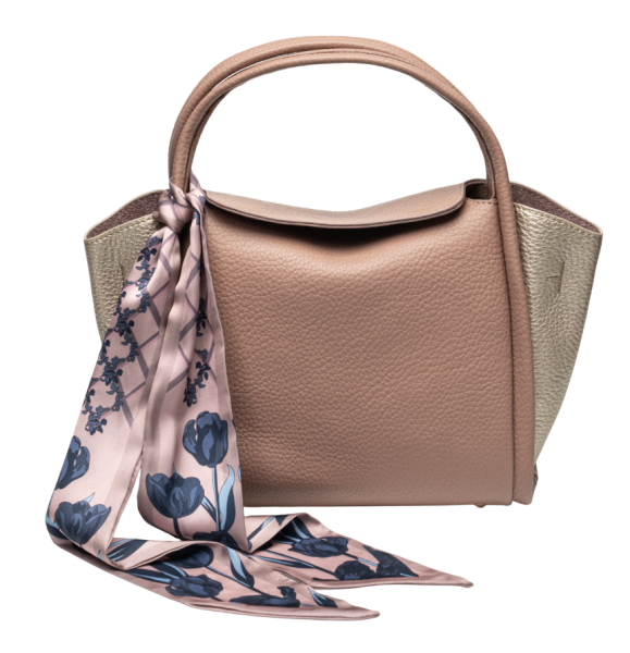 Сумка-тоут из экокожи женская / Розовый / S