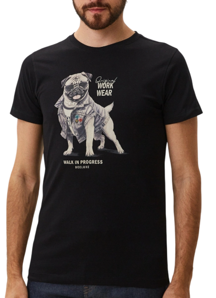 Футболка с принтом мужская / Черный / 48 Футболка с принтом мужская / Черный / 48