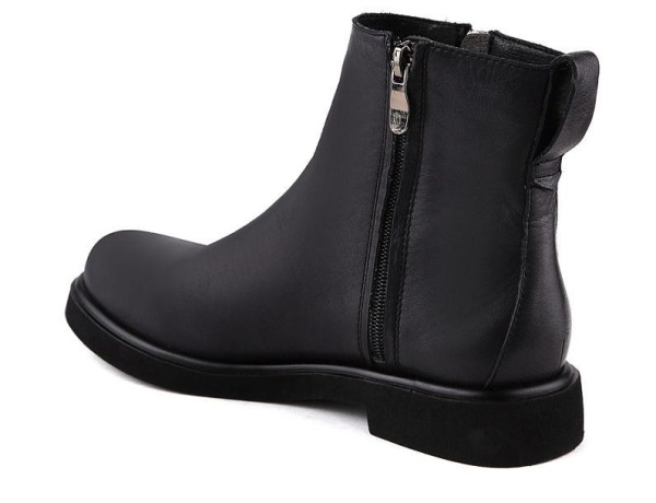 Ботинки из кожи женские / Черный / 37