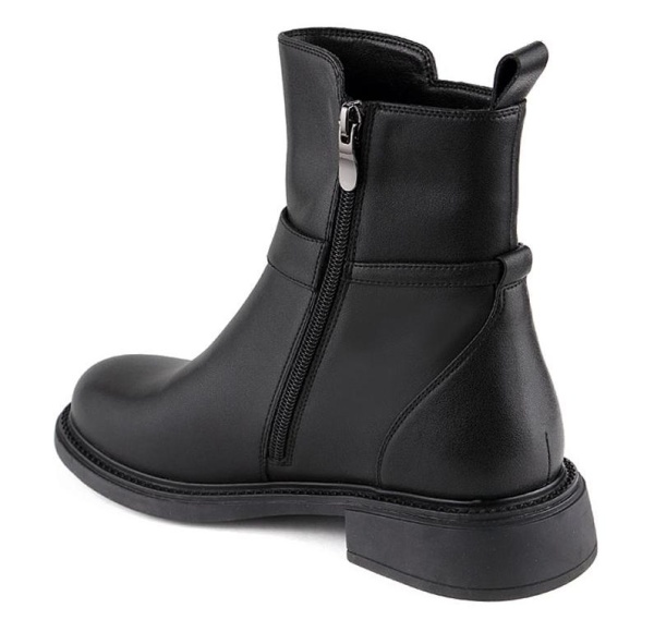 Ботинки из кожи женские / Черный / 36