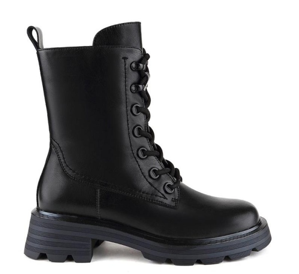 Ботинки из кожи женские / Черный / 36