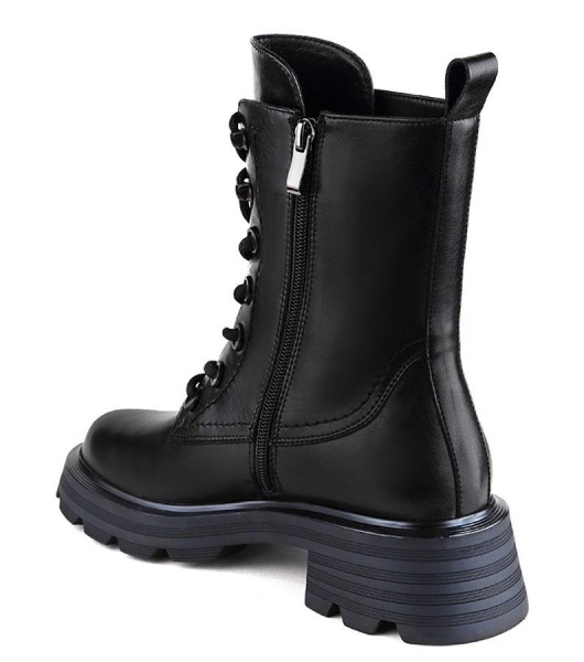 Ботинки из кожи женские / Черный / 36