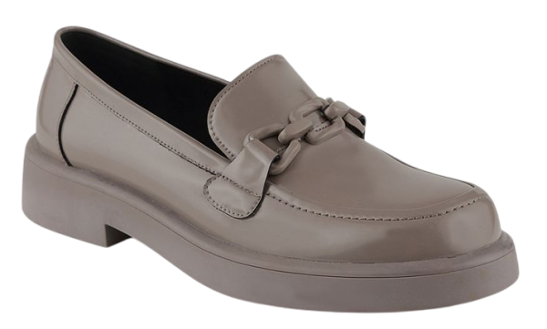 Лоферы из кожи женские / Серый / 36