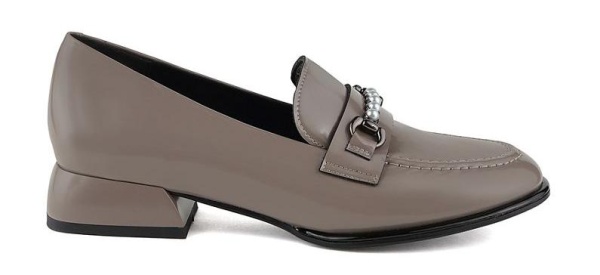 Туфли из кожи женские / Серый / 40