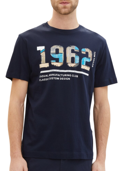 Футболка с принтом мужская / Синий / 46 Футболка с принтом мужская / Синий / 46