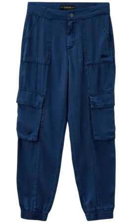 Брюки карго для девочки / Синий / 134