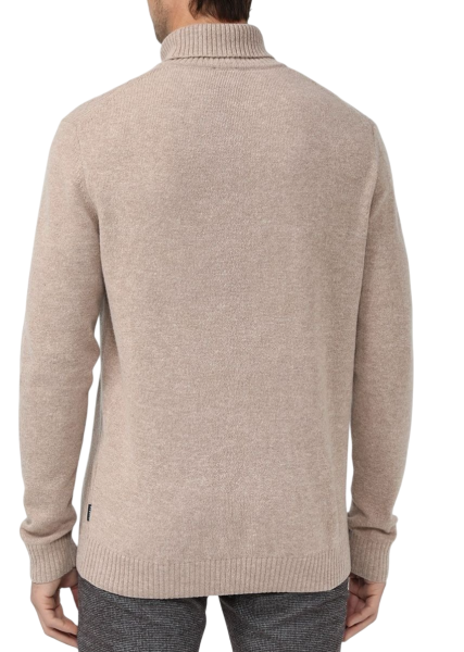 Шерстяной свитер с вязкой ромбами мужской / Бежевый / 54 Шерстяной свитер с вязкой ромбами мужской / Бежевый / 54