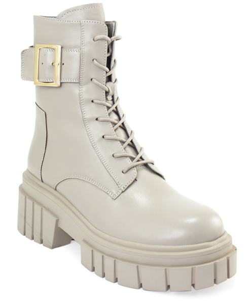 Ботинки кожаные женские / Бежевый / 37