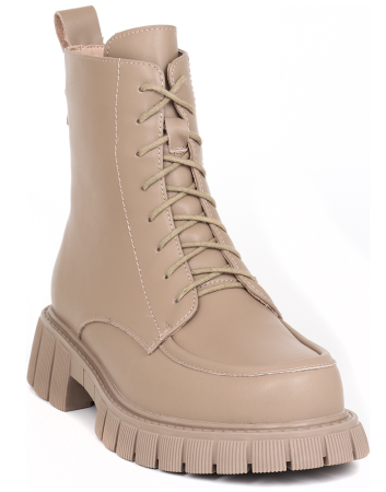 Ботинки из кожи женские / Бежевый / 39
