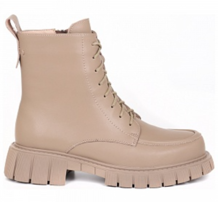 Ботинки из кожи женские / Бежевый / 39