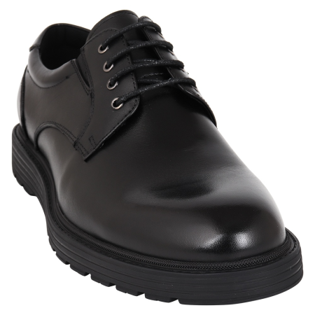 Полуботинки кожаные мужские / Черный / 43