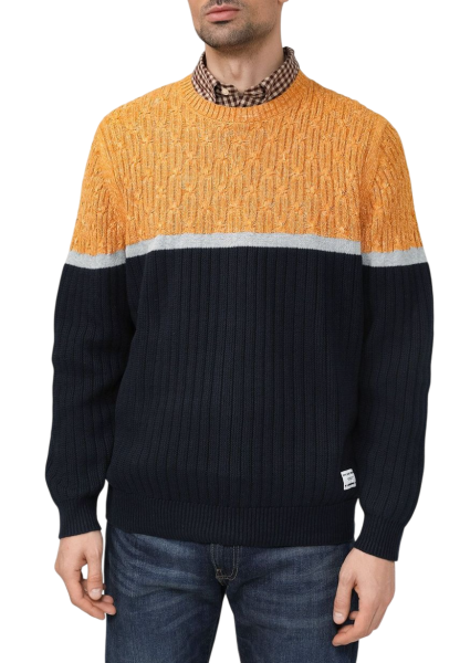 Хлопковый джемпер мужской / Синий / 50 Хлопковый джемпер мужской / Синий / 50