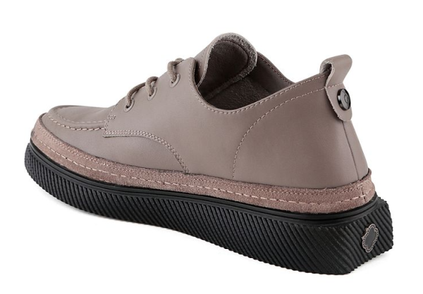 Полуботинки кожаные женские / Серый / 40