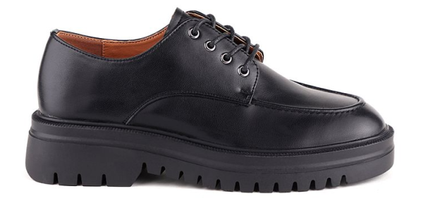 Полуботинки кожаные женские / Черный / 37