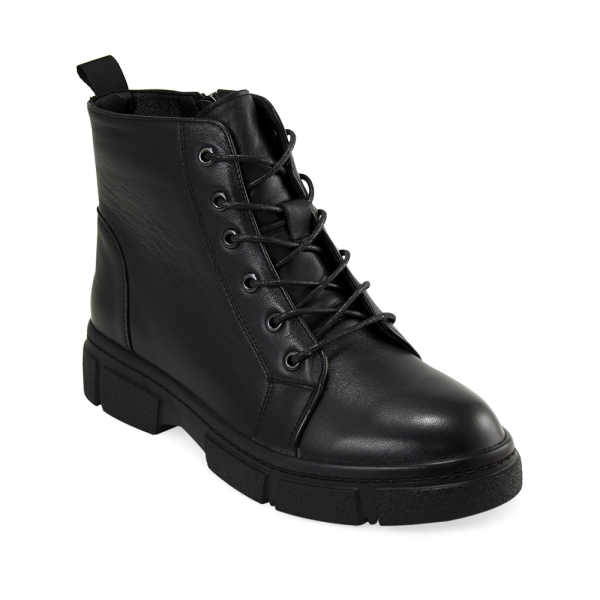 Ботинки кожаные женские / Черный / 36