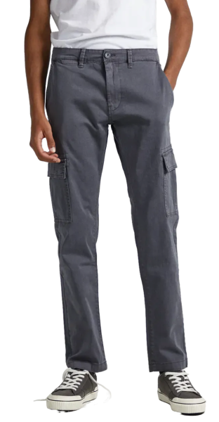 Хлопковые брюки карго мужские / Серый / 46 Хлопковые брюки карго мужские / Серый / 46