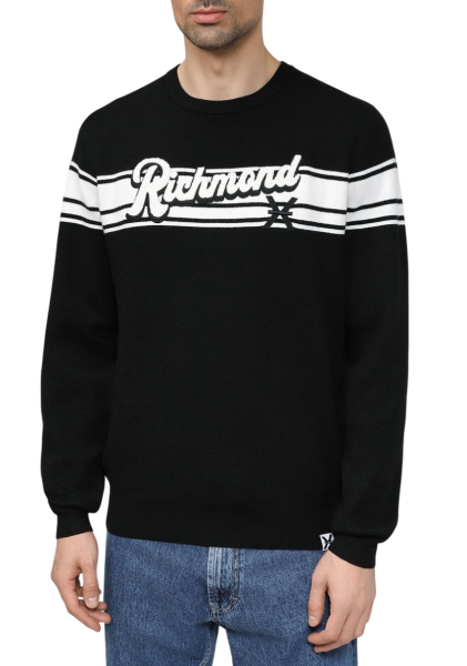 Джемпер с принтом мужской / Черно-белый / 52 Джемпер с принтом мужской / Черно-белый / 52