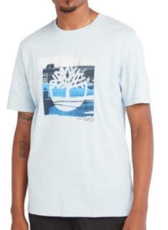 Футболка с принтом мужская / Голубой / 46 Футболка с принтом мужская / Голубой / 46