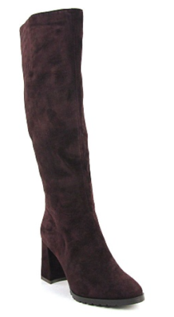 Сапоги из велюра женские / Темно-коричневый / 35