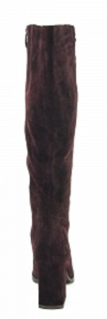 Сапоги из велюра женские / Темно-коричневый / 35