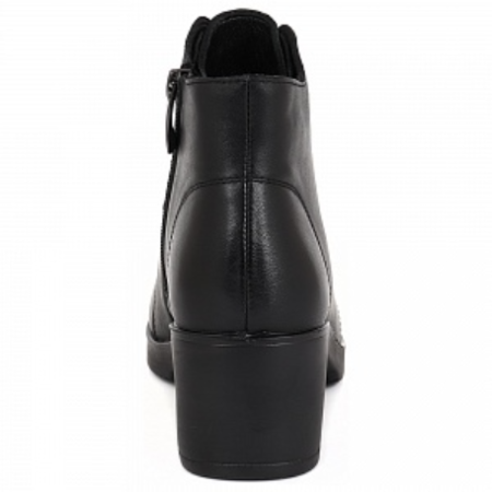 Ботильоны кожаные женские / Черный / 41
