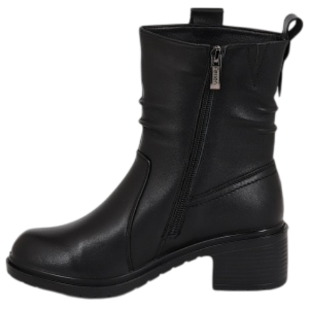 Ботинки кожаные женские / Черный / 41