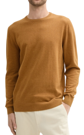 Пуловер однотонный мужской / Коричневый / 50 Пуловер однотонный мужской / Коричневый / 50