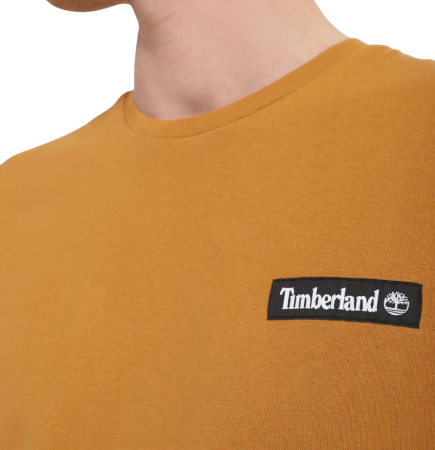 Футболка мужская из хлопка с нашивкой / Оранжевый / 46 Футболка мужская из хлопка с нашивкой / Оранжевый / 46