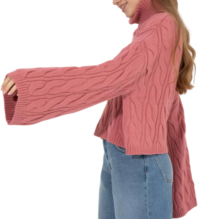 Свитер с широким рукавом женский / Розовый / 50 Свитер с широким рукавом женский / Розовый / 50