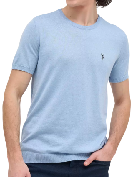 Футболка с логотипом мужская / Голубой / 50 Футболка с логотипом мужская / Голубой / 50