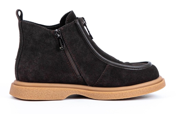 Ботинки кожаные женские / Темно-коричневый / 40