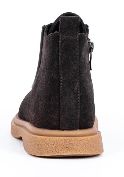 Ботинки кожаные женские / Темно-коричневый / 40