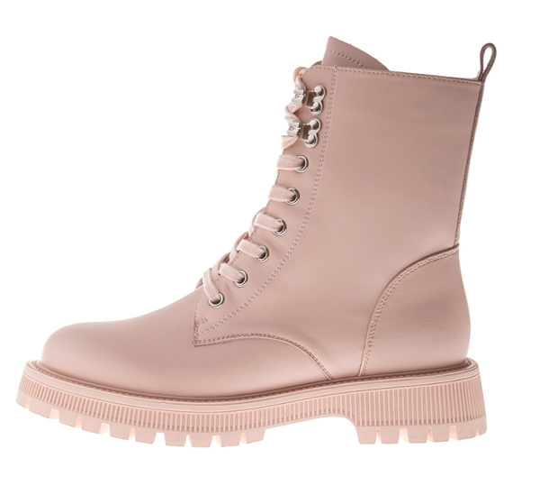 Ботинки кожаные женские / Розовый / 39