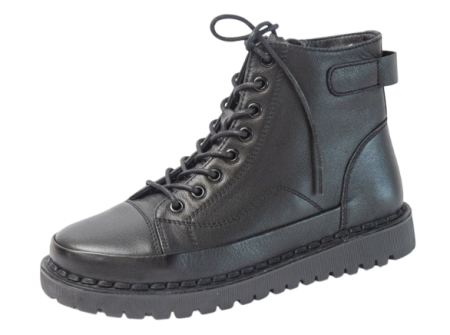 Ботинки кожаные женские / Черный / 38