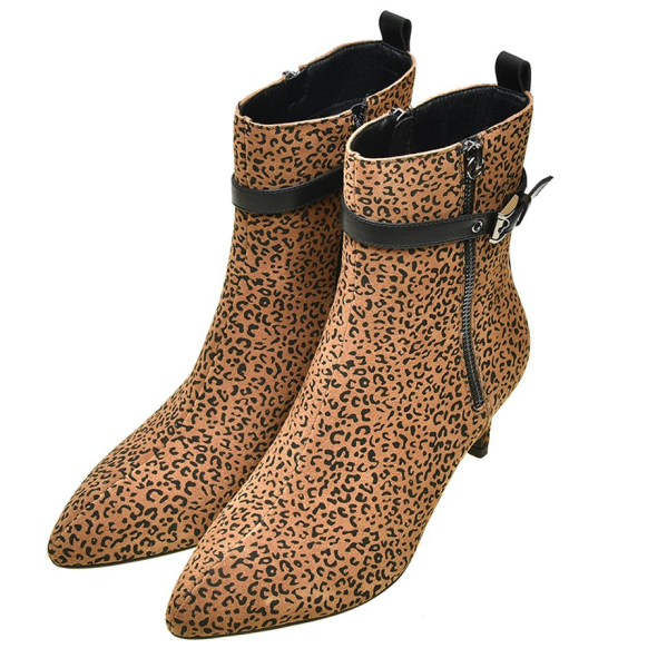 Ботильоны с принтом женские / Коричневый / 39