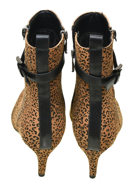 Ботильоны с принтом женские / Коричневый / 39