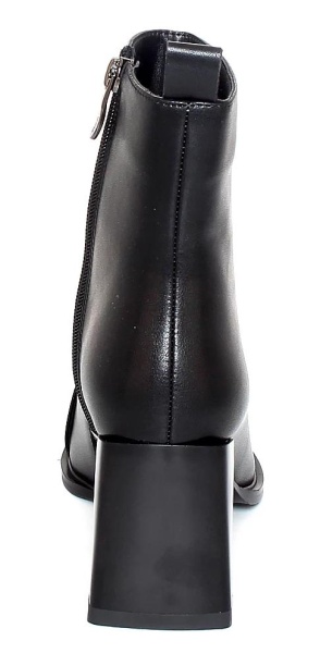 Ботильоны кожаные женские / Черный / 41