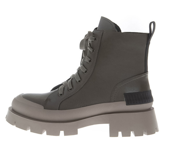 Ботинки кожаные женские / Зеленый / 38