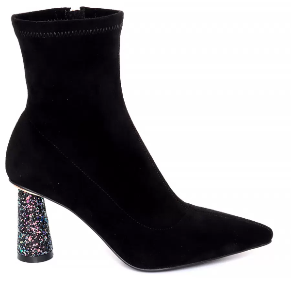Ботильоны велюровые женские / Черный / 41