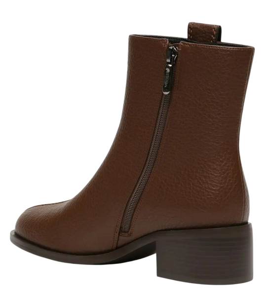Ботильоны кожаные женские / Коричневый / 36