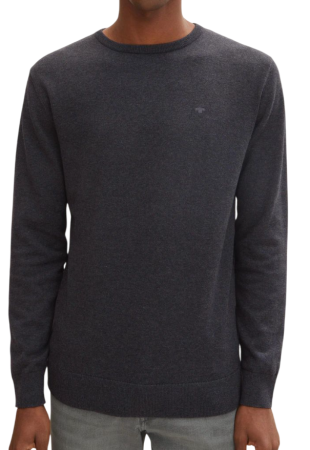 Пуловер с логотипом мужской / Темно-серый / 48 Пуловер с логотипом мужской / Темно-серый / 48