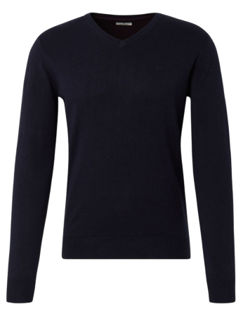 Пуловер однотонный мужской / Тёмно-синий / 48 Пуловер однотонный мужской / Тёмно-синий / 48