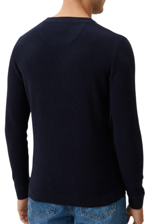 Пуловер однотонный мужской / Тёмно-синий / 52 Пуловер однотонный мужской / Тёмно-синий / 52