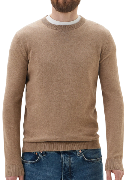 Пуловер однотонный мужской / Коричневый / 50 Пуловер однотонный мужской / Коричневый / 50