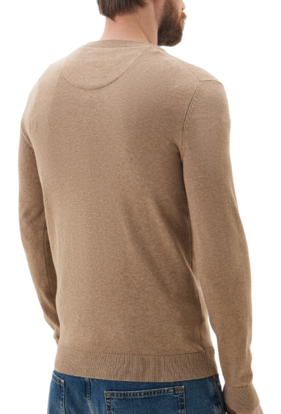 Пуловер однотонный мужской / Коричневый / 50 Пуловер однотонный мужской / Коричневый / 50