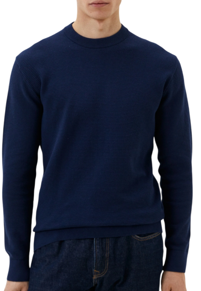 Пуловер однотонный мужской / Синий / 54 Пуловер однотонный мужской / Синий / 54