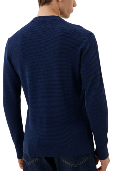 Пуловер однотонный мужской / Синий / 54 Пуловер однотонный мужской / Синий / 54