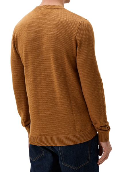 Пуловер однотонный мужской / Коричневый / 52 Пуловер однотонный мужской / Коричневый / 52